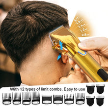 Load image into Gallery viewer, Men Electric Haircutting Tools Set Sculpting Electric Clipper, LM-2027 2 In 1 (Black), LM-2027 2 In 1 (Gold)