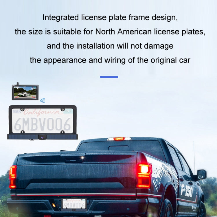 Solar HD Wireless Integrated License Plate Frame Display Camera, BC01