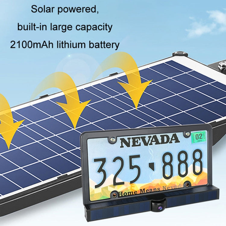 Solar HD Wireless Integrated License Plate Frame Display Camera, BC01