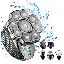 Load image into Gallery viewer, 9 Knife Head Multifunctional USB Shaver Full Body Water Washing Shaver Men Hair Bald, Single Machine, 6 In 1