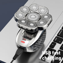 Load image into Gallery viewer, 9 Knife Head Multifunctional USB Shaver Full Body Water Washing Shaver Men Hair Bald, Single Machine, 6 In 1