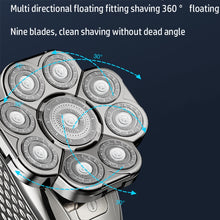 Load image into Gallery viewer, 9 Knife Head Multifunctional USB Shaver Full Body Water Washing Shaver Men Hair Bald, Single Machine, 6 In 1