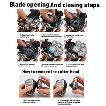 Load image into Gallery viewer, 9 Knife Head Multifunctional USB Shaver Full Body Water Washing Shaver Men Hair Bald, Single Machine, 6 In 1