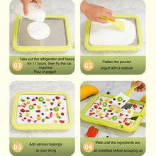 Load image into Gallery viewer, Mini Household Fried Yogurt Machine Children Homemade DIY Fried Ice Tray, Stainless Steel Green 26x21cm, Stainless Steel White 26x21cm, Stainless Steel Pink 22.5x17.5cm, Stainless Steel White 22.5x17.5cm, Aluminum Alloy White 22.5x17.5cm               ...