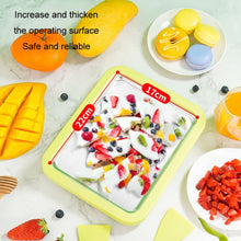 Load image into Gallery viewer, Mini Household Fried Yogurt Machine Children Homemade DIY Fried Ice Tray, Stainless Steel Green 26x21cm, Stainless Steel White 26x21cm, Stainless Steel Pink 22.5x17.5cm, Stainless Steel White 22.5x17.5cm, Aluminum Alloy White 22.5x17.5cm               ...