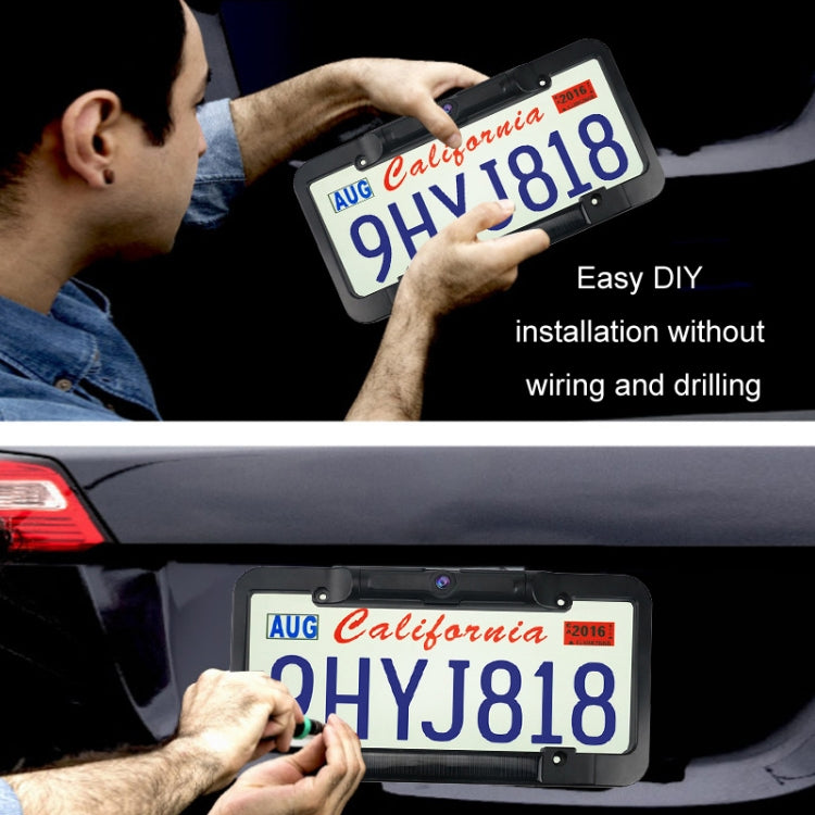 Solar License Plate Frame Wireless Transmission Reversing Camera Display, BC02