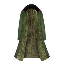 Load image into Gallery viewer, Long Civil Disaster Relief Cotton Coat Windproof Lengthened Cold-proof Fleece Thickened Cotton Coat, Green, Green (Demolished), Black, Black (Disassembly), 80/20 Polyester Card