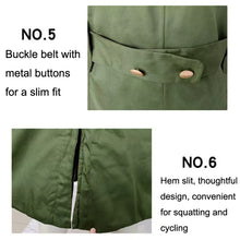 Load image into Gallery viewer, Long Civil Disaster Relief Cotton Coat Windproof Lengthened Cold-proof Fleece Thickened Cotton Coat, Green, Green (Demolished), Black, Black (Disassembly), 80/20 Polyester Card