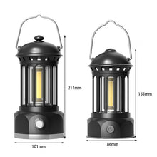 Load image into Gallery viewer, Battery Model COB Portable Outdoor Camping Lamp Atmosphere Tent Lamp Retro Lamp, Battery Small Green, Battery Small Black, Battery Small Beige, Battery Small Red, Battery Large Beige, Battery Large Black, Battery Large Green, Battery Large Red