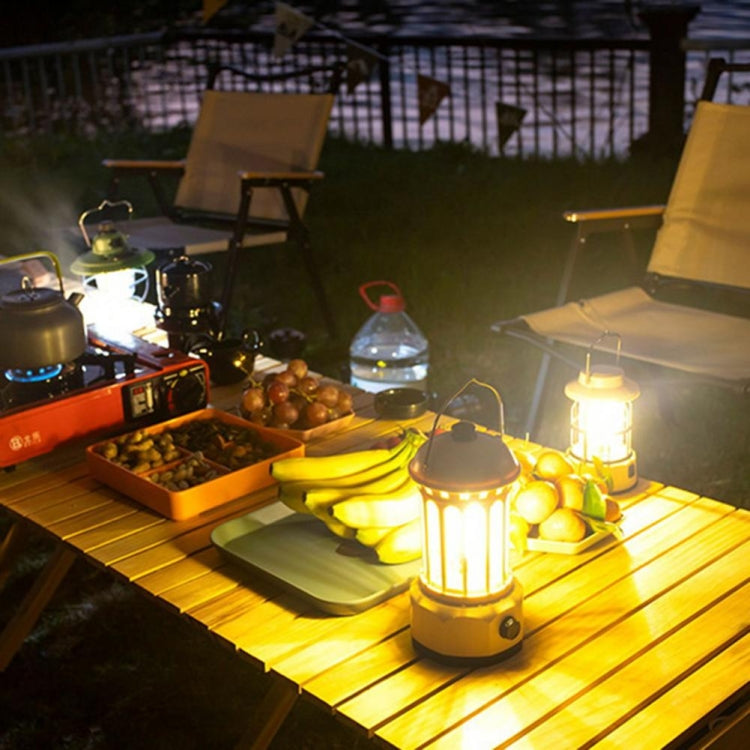 Battery Model COB Portable Outdoor Camping Lamp Atmosphere Tent Lamp Retro Lamp, Battery Small Green, Battery Small Black, Battery Small Beige, Battery Small Red, Battery Large Beige, Battery Large Black, Battery Large Green, Battery Large Red