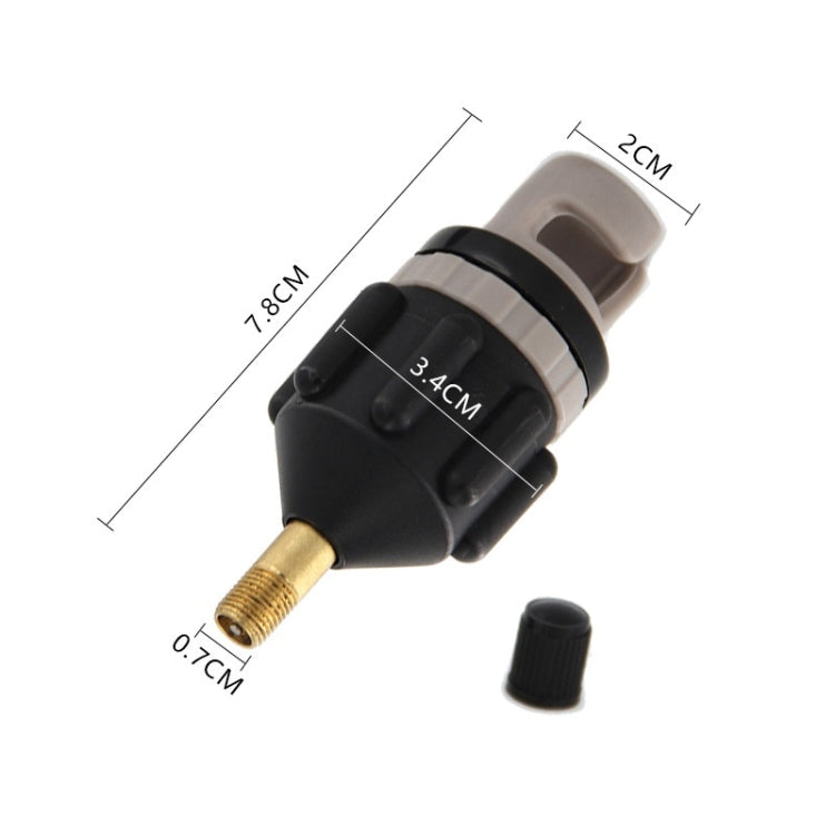 Surfing Paddle Board Adapter Inflatable Air Valve Conversion Air Nozzle, Black, Orange