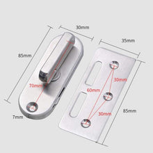 Load image into Gallery viewer, 90 Degrees Right Angle Migration Door Hook Lock, 304 Stainless Steel Slot, Zinc Alloy Slot-free, Zinc Alloy Slot-free / Punching