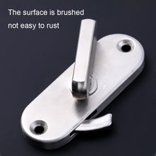 Load image into Gallery viewer, 90 Degrees Right Angle Migration Door Hook Lock, 304 Stainless Steel Slot, Zinc Alloy Slot-free, Zinc Alloy Slot-free / Punching
