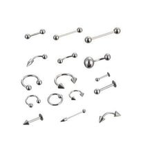Load image into Gallery viewer, 85pcs Piercing Jewelry Stainless Steel Lip Studs Eyebrow Studs Nose Studs