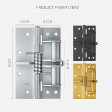 Load image into Gallery viewer, 4 Inch Multifunctional Door Closer Automatic Door Closing Hinge, Color Steel Silver, Black, Color Steel Gold