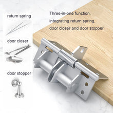 Load image into Gallery viewer, 4 Inch Multifunctional Door Closer Automatic Door Closing Hinge, Color Steel Silver, Black, Color Steel Gold