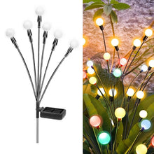 Load image into Gallery viewer, 2sets Solar Firefly Lights Christmas Outdoor Garden Waterproof Lawn Lights, 6 Head Warm Light, 6 Head Color Light, 8 Head Warm Light, 8 Head Color Light, 10 Head Warm Light, 10 Head Color Light