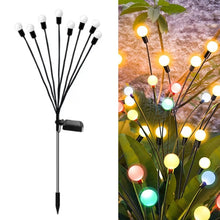 Load image into Gallery viewer, 2sets Solar Firefly Lights Christmas Outdoor Garden Waterproof Lawn Lights, 6 Head Warm Light, 6 Head Color Light, 8 Head Warm Light, 8 Head Color Light, 10 Head Warm Light, 10 Head Color Light