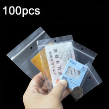 Load image into Gallery viewer, 100pcs  Perforated Ziplock Bag Thickened Transparent Packaging Bag Plastic Sealed Bag, 4 x 6cm, 5 x 7cm, 6 x 9cm, 7 x 10cm, 8 x 12cm, 10 x 15cm