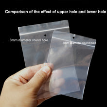 Load image into Gallery viewer, 100pcs  Perforated Ziplock Bag Thickened Transparent Packaging Bag Plastic Sealed Bag, 4 x 6cm, 5 x 7cm, 6 x 9cm, 7 x 10cm, 8 x 12cm, 10 x 15cm
