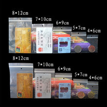 Load image into Gallery viewer, 100pcs  Perforated Ziplock Bag Thickened Transparent Packaging Bag Plastic Sealed Bag, 4 x 6cm, 5 x 7cm, 6 x 9cm, 7 x 10cm, 8 x 12cm, 10 x 15cm