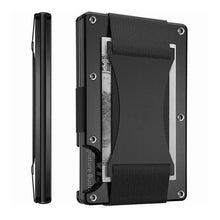 Load image into Gallery viewer, Credit Card Holder Wallets RFID Blocking Slim Metal Card Clip, Black, Grey, Royal Blue, Army Green, Dark Green, Coffee, Fluorescent Green, Carbon Fiber Pattern, Real Carbon Fiber (Light), Real Carbon Fiber (Matte), Red, Blue, Orange, Rainbow           ...
