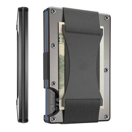 Credit Card Holder Wallets RFID Blocking Slim Metal Card Clip, Black, Grey, Royal Blue, Army Green, Dark Green, Coffee, Fluorescent Green, Carbon Fiber Pattern, Real Carbon Fiber (Light), Real Carbon Fiber (Matte), Red, Blue, Orange, Rainbow           ...