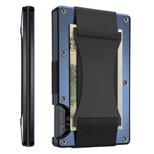 Load image into Gallery viewer, Credit Card Holder Wallets RFID Blocking Slim Metal Card Clip, Black, Grey, Royal Blue, Army Green, Dark Green, Coffee, Fluorescent Green, Carbon Fiber Pattern, Real Carbon Fiber (Light), Real Carbon Fiber (Matte), Red, Blue, Orange, Rainbow           ...