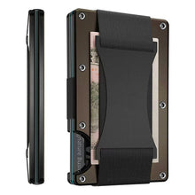 Load image into Gallery viewer, Credit Card Holder Wallets RFID Blocking Slim Metal Card Clip, Black, Grey, Royal Blue, Army Green, Dark Green, Coffee, Fluorescent Green, Carbon Fiber Pattern, Real Carbon Fiber (Light), Real Carbon Fiber (Matte), Red, Blue, Orange, Rainbow           ...