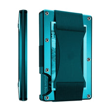 Load image into Gallery viewer, Credit Card Holder Wallets RFID Blocking Slim Metal Card Clip, Black, Grey, Royal Blue, Army Green, Dark Green, Coffee, Fluorescent Green, Carbon Fiber Pattern, Real Carbon Fiber (Light), Real Carbon Fiber (Matte), Red, Blue, Orange, Rainbow           ...