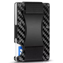 Load image into Gallery viewer, Credit Card Holder Wallets RFID Blocking Slim Metal Card Clip, Black, Grey, Royal Blue, Army Green, Dark Green, Coffee, Fluorescent Green, Carbon Fiber Pattern, Real Carbon Fiber (Light), Real Carbon Fiber (Matte), Red, Blue, Orange, Rainbow           ...