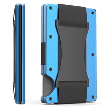 Load image into Gallery viewer, Credit Card Holder Wallets RFID Blocking Slim Metal Card Clip, Black, Grey, Royal Blue, Army Green, Dark Green, Coffee, Fluorescent Green, Carbon Fiber Pattern, Real Carbon Fiber (Light), Real Carbon Fiber (Matte), Red, Blue, Orange, Rainbow           ...