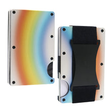 Load image into Gallery viewer, Credit Card Holder Wallets RFID Blocking Slim Metal Card Clip, Black, Grey, Royal Blue, Army Green, Dark Green, Coffee, Fluorescent Green, Carbon Fiber Pattern, Real Carbon Fiber (Light), Real Carbon Fiber (Matte), Red, Blue, Orange, Rainbow           ...
