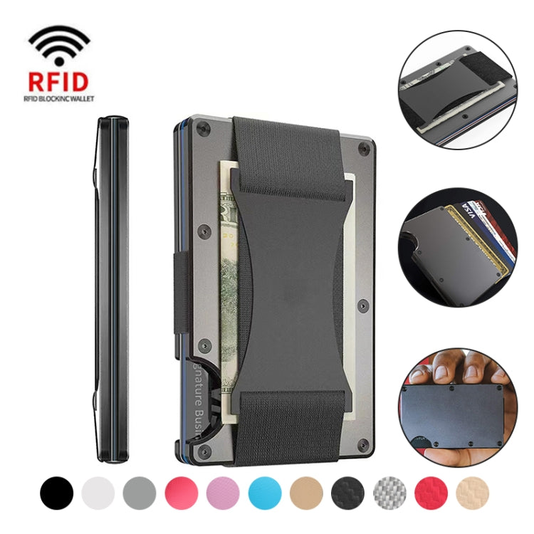 Credit Card Holder Wallets RFID Blocking Slim Metal Card Clip, Black, Grey, Royal Blue, Army Green, Dark Green, Coffee, Fluorescent Green, Carbon Fiber Pattern, Real Carbon Fiber (Light), Real Carbon Fiber (Matte), Red, Blue, Orange, Rainbow           ...