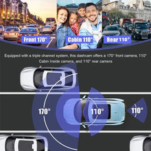 Load image into Gallery viewer, 2 Inch Screen 3-Record 1080P Driving Recorder, G12