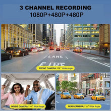 Load image into Gallery viewer, 2 Inch Screen 3-Record 1080P Driving Recorder, G12