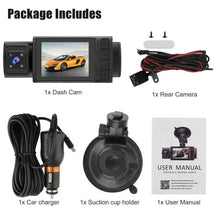 Load image into Gallery viewer, 2 Inch Screen 3-Record 1080P Driving Recorder, G12