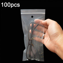 Load image into Gallery viewer, 100pcs  Perforated Ziplock Bag Thickened Transparent Packaging Bag Plastic Sealed Bag, 8 x 18cm 12 Silk  Lower Hole, 8 x 18cm 12 Silk No Hole, 8 x 18cm 10 Silk No Hole, 9 x 13cm 10 Silk Lower Hole, 9 x 13cm 10 Silk No Hole, 12 x 18cm 10 Silk Lower Hole...