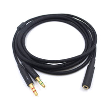 Load image into Gallery viewer, For Kingston Skyline Alpha Cloud II 3.5mm 2 In 1 Audio Cable, ZS0174 Black