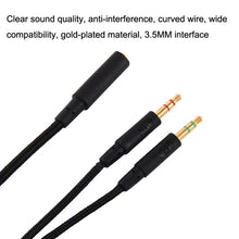 Load image into Gallery viewer, For Kingston Skyline Alpha Cloud II 3.5mm 2 In 1 Audio Cable, ZS0174 Black