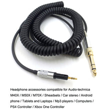 Load image into Gallery viewer, For ATH-M50X / M40X / M70X Spring Headset Audio Cable AUX 2.5mm Head, ZS0246