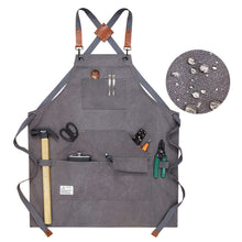Load image into Gallery viewer, Carpentry Electrician Garden Heavy Canvas Workwear Apron, Black Gray, Black, Army Green, Khaki, Blue, Camel, Belt Black Gray, Belt Black, Belt Army Green, Belt Khaki, Belt Blue, Belt Camel