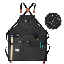 Load image into Gallery viewer, Carpentry Electrician Garden Heavy Canvas Workwear Apron, Black Gray, Black, Army Green, Khaki, Blue, Camel, Belt Black Gray, Belt Black, Belt Army Green, Belt Khaki, Belt Blue, Belt Camel