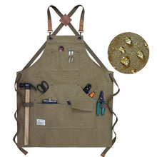 Load image into Gallery viewer, Carpentry Electrician Garden Heavy Canvas Workwear Apron, Black Gray, Black, Army Green, Khaki, Blue, Camel, Belt Black Gray, Belt Black, Belt Army Green, Belt Khaki, Belt Blue, Belt Camel