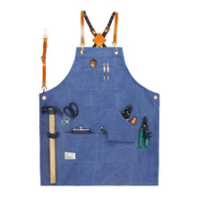 Load image into Gallery viewer, Carpentry Electrician Garden Heavy Canvas Workwear Apron, Black Gray, Black, Army Green, Khaki, Blue, Camel, Belt Black Gray, Belt Black, Belt Army Green, Belt Khaki, Belt Blue, Belt Camel