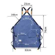 Load image into Gallery viewer, Carpentry Electrician Garden Heavy Canvas Workwear Apron, Black Gray, Black, Army Green, Khaki, Blue, Camel, Belt Black Gray, Belt Black, Belt Army Green, Belt Khaki, Belt Blue, Belt Camel
