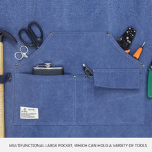 Load image into Gallery viewer, Carpentry Electrician Garden Heavy Canvas Workwear Apron, Black Gray, Black, Army Green, Khaki, Blue, Camel, Belt Black Gray, Belt Black, Belt Army Green, Belt Khaki, Belt Blue, Belt Camel