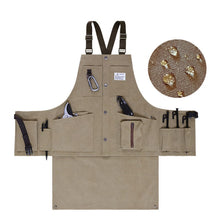 Load image into Gallery viewer, Canvas Electric Craftsmen Multi Pocket Tool Apron