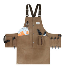 Load image into Gallery viewer, Canvas Electric Craftsmen Multi Pocket Tool Apron