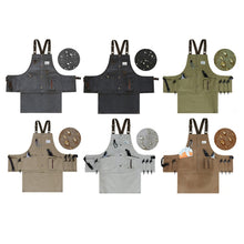 Load image into Gallery viewer, Canvas Electric Craftsmen Multi Pocket Tool Apron